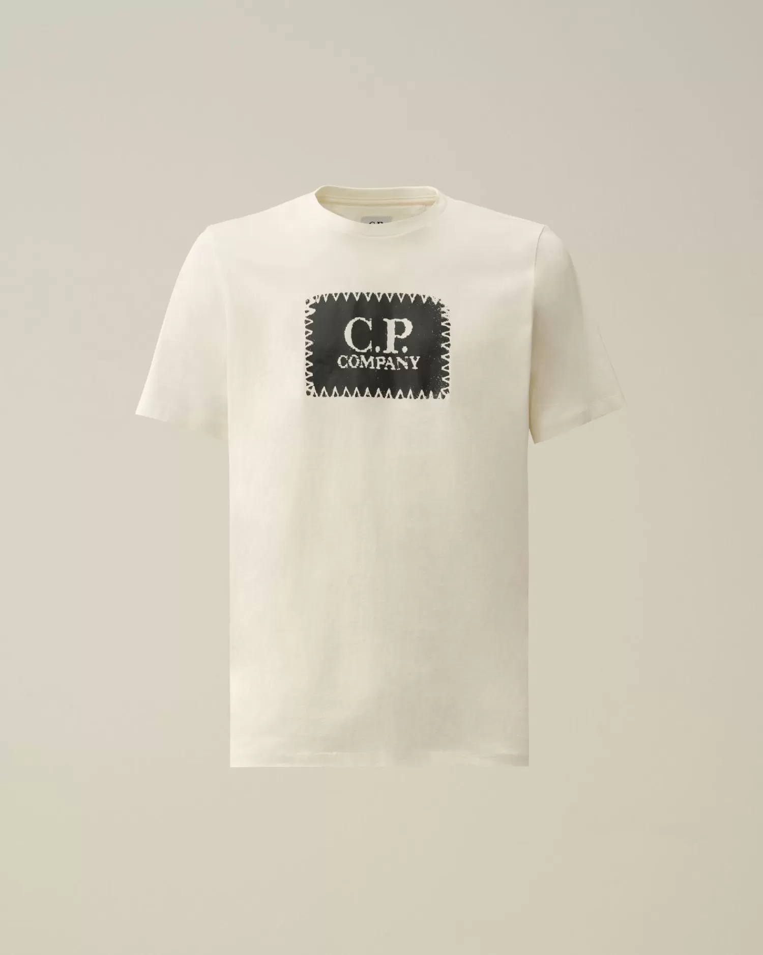 Sale C.P. Company 20/1 Jersey Boxy Logo T-Shirt Sort