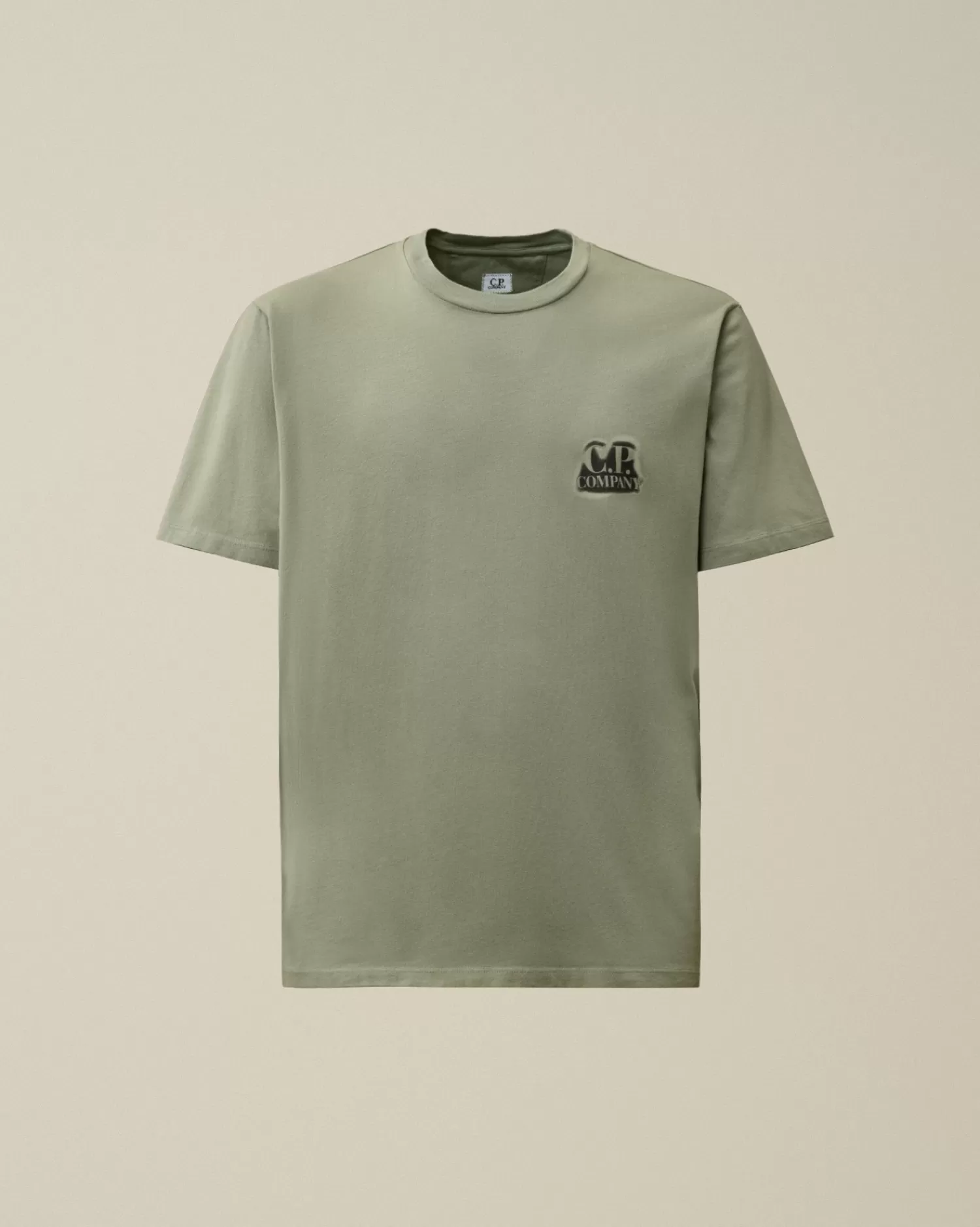 New C.P. Company 30/1 Jersey Logo T-Shirt Sort