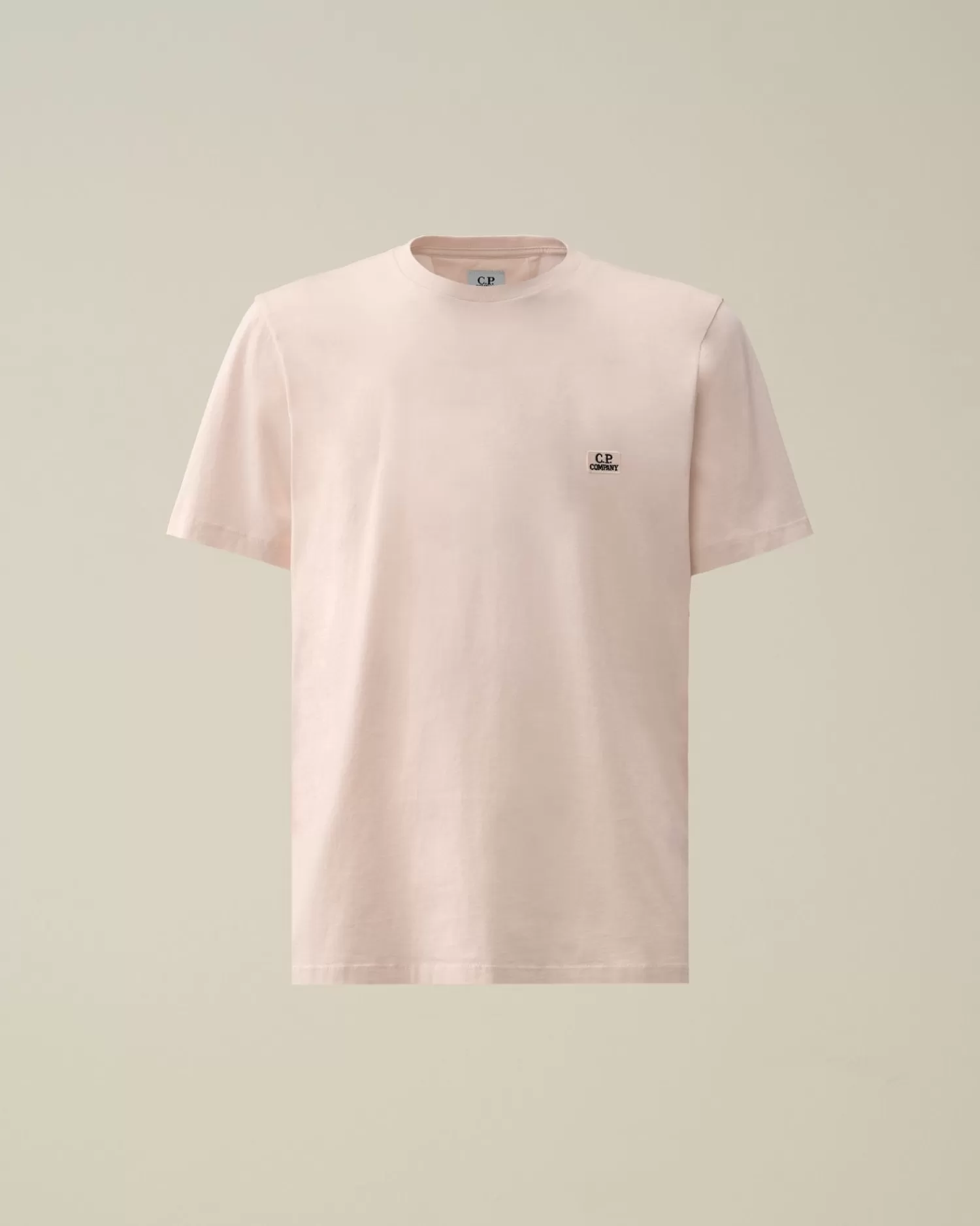 Hot C.P. Company 30/1 Jersey Logo T-Shirt Himmelsk Pink