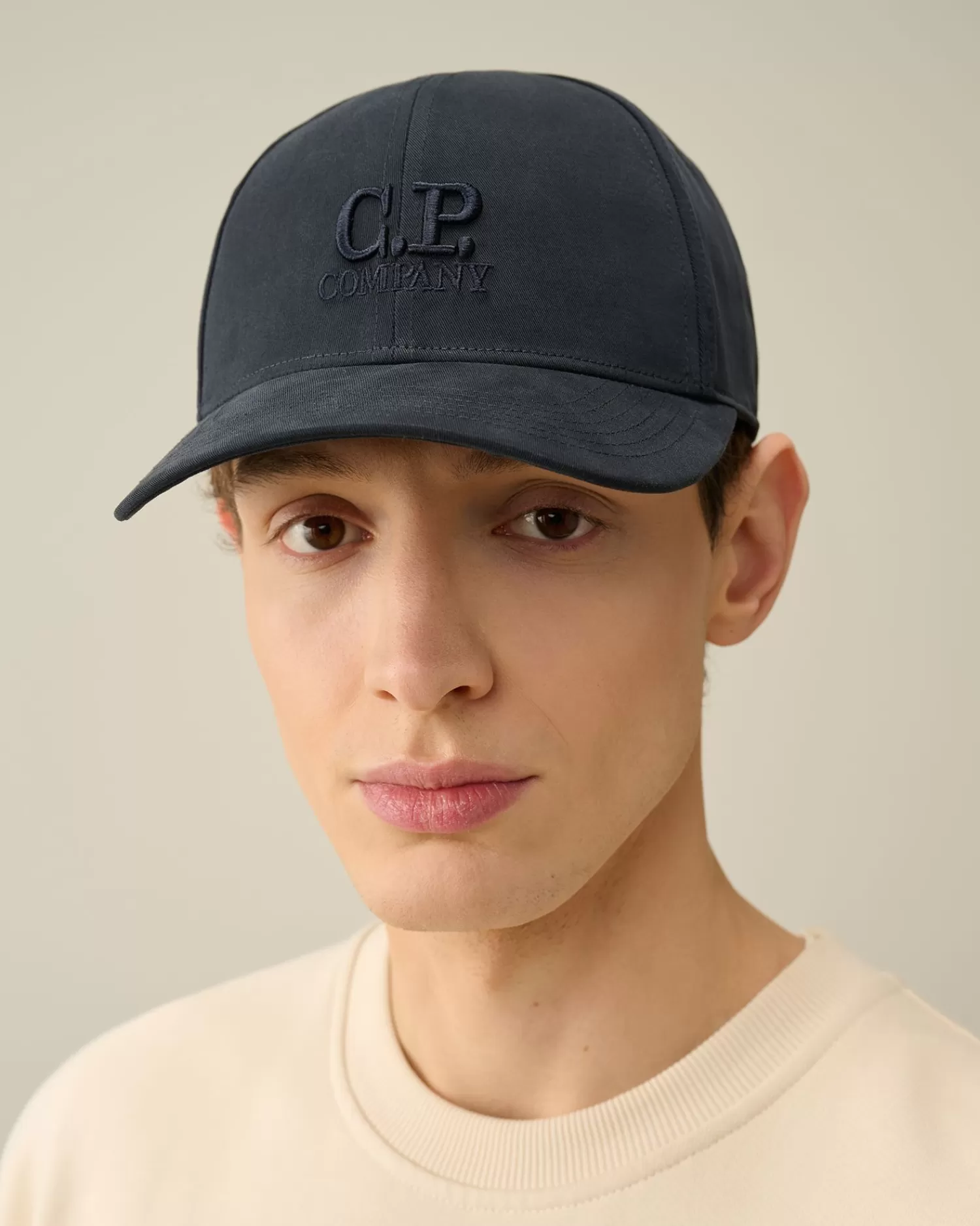 Cheap C.P. Company Beanie Af Bomuldsbriller Gaze Hvid