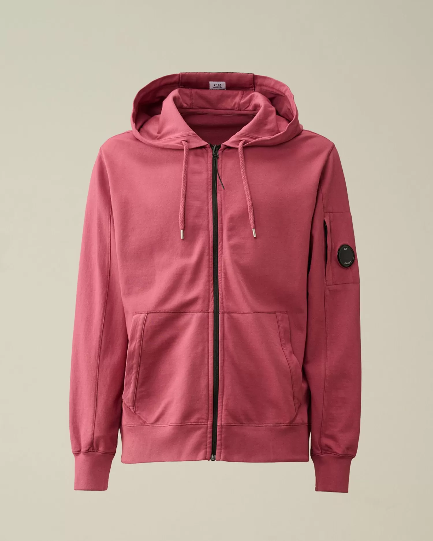 Outlet C.P. Company Bomuld Diagonal Fleece Logo Haettetroje Stjernelys Bla