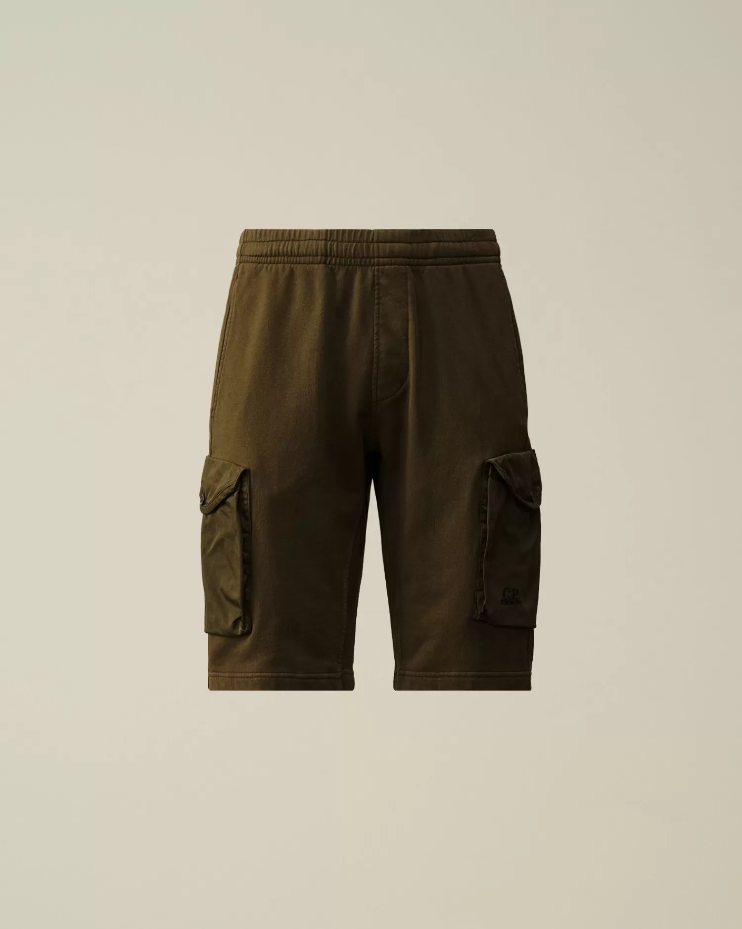 Online C.P. Company Bomuld Fleece Mixed Cargo Shorts Agave Gron