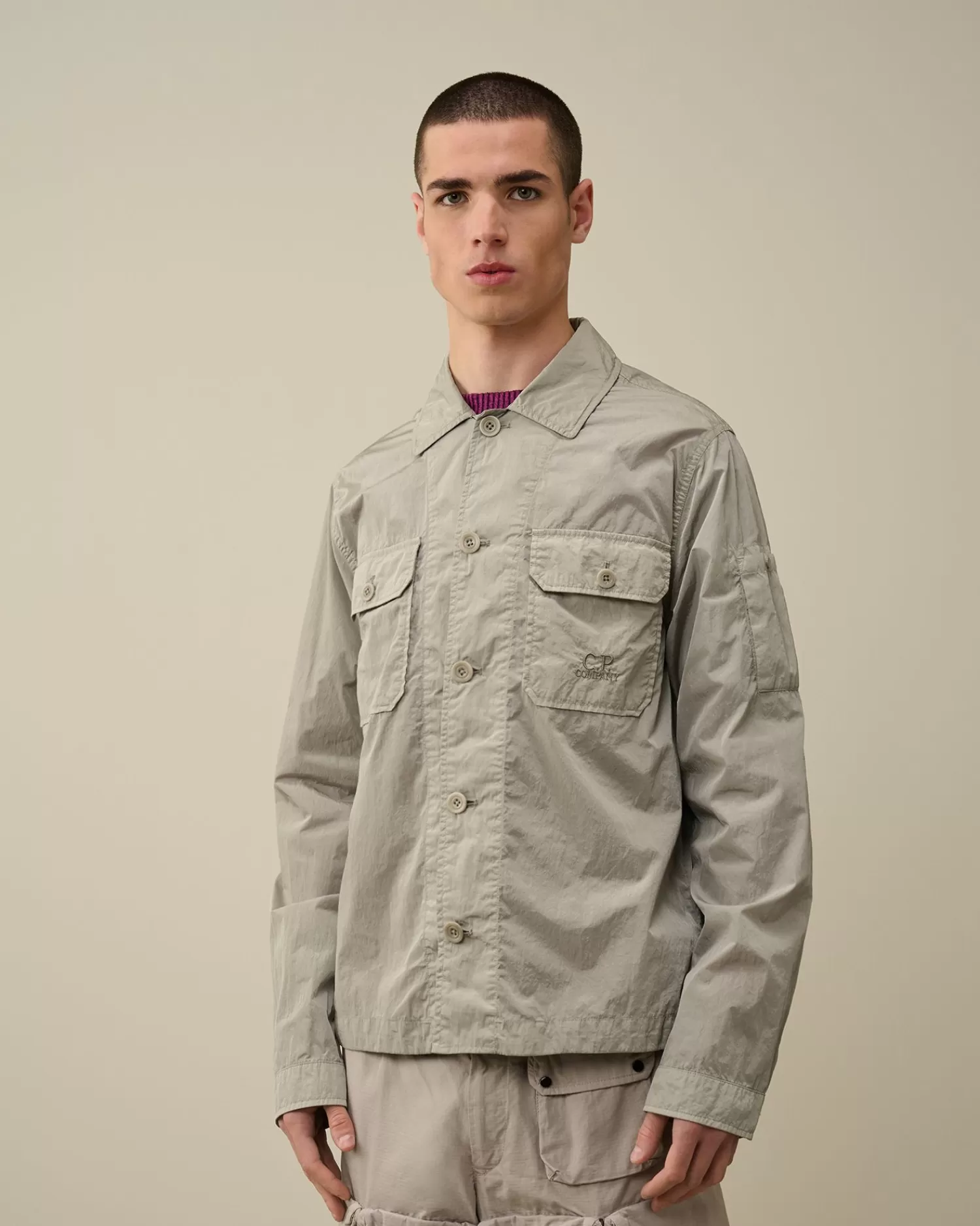 Best Sale C.P. Company Bomuld Popeline Overshirt Sort