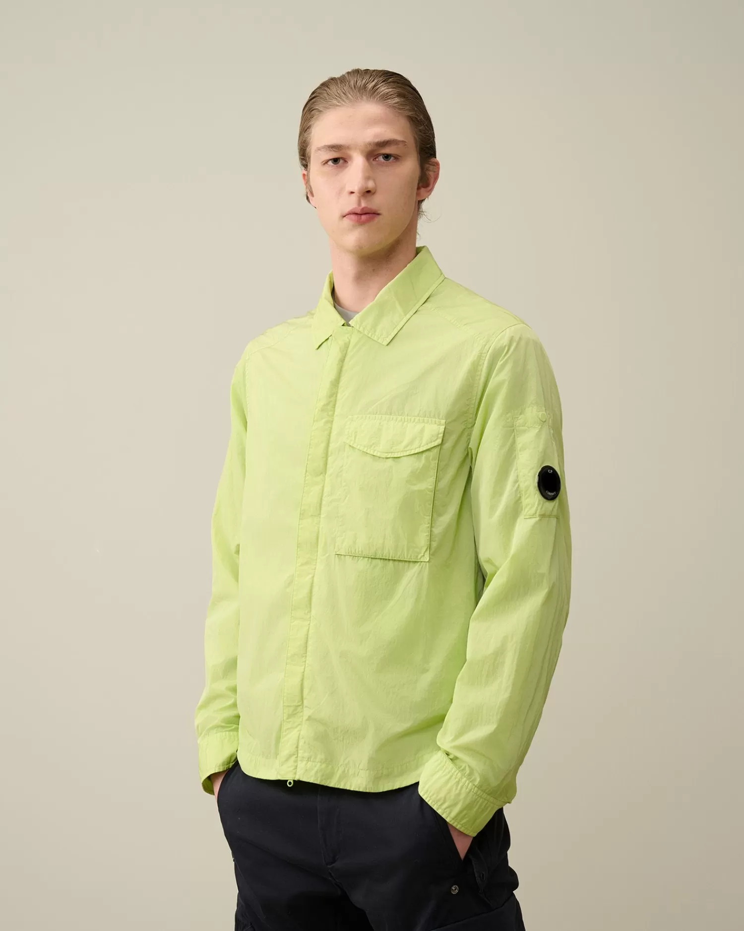 Shop C.P. Company Chrome-R Pocket Overshirt Stjernelys Bla