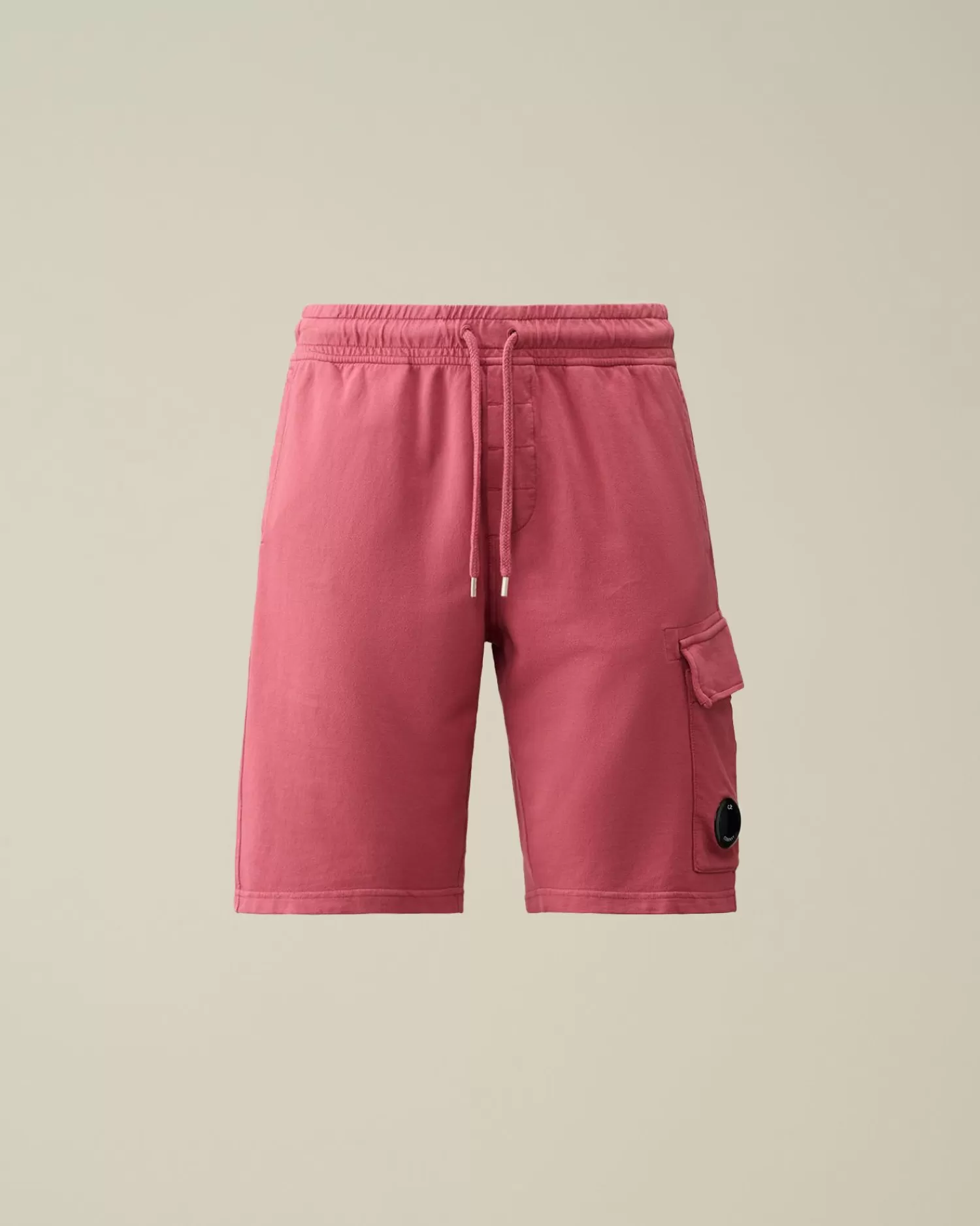 Outlet C.P. Company Diagonal Fleeceshorts I Bomuld Rod Knop