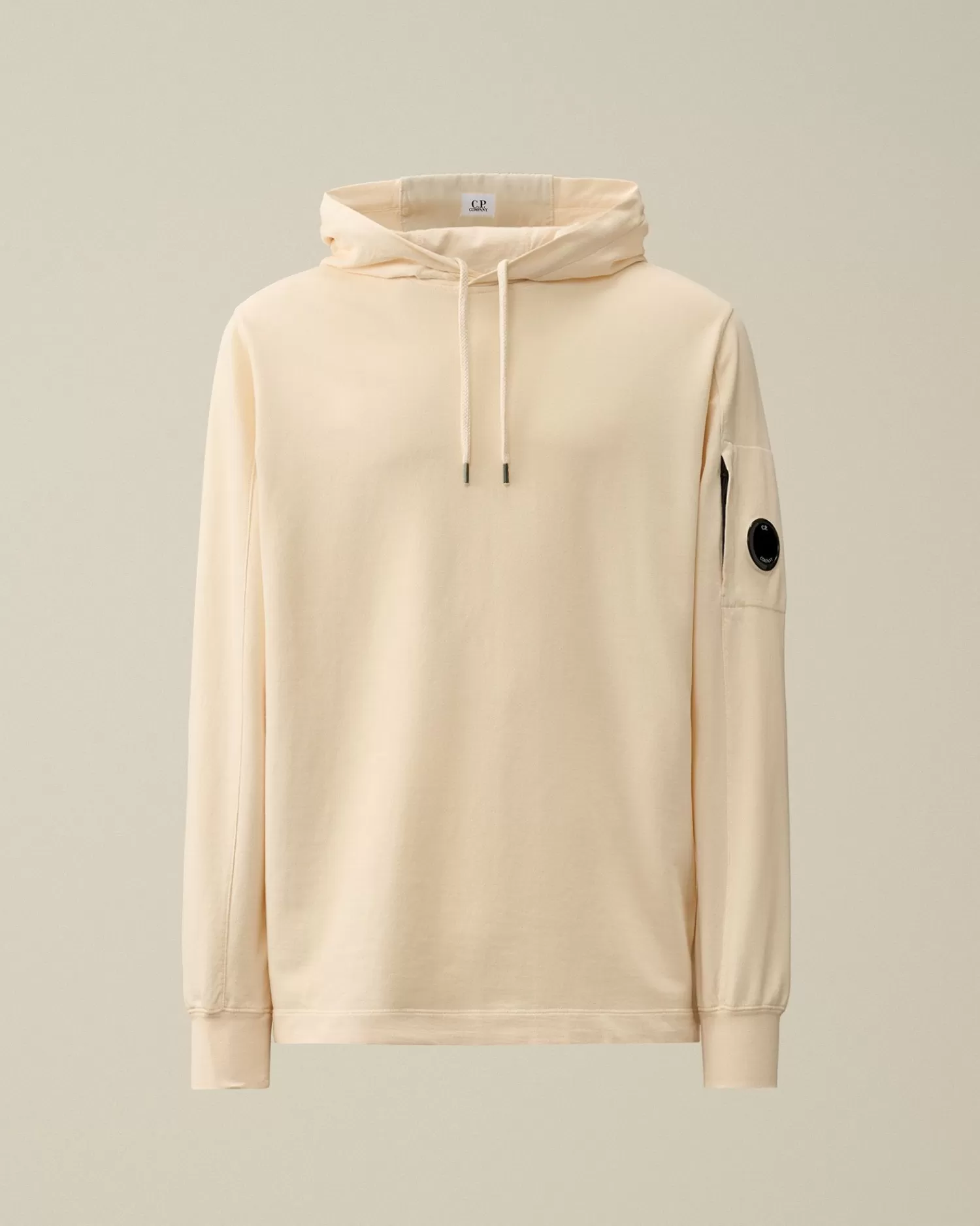 Shop C.P. Company Diagonal Haevet Fleece Blandet Aftagelig Sweatshirt Sort