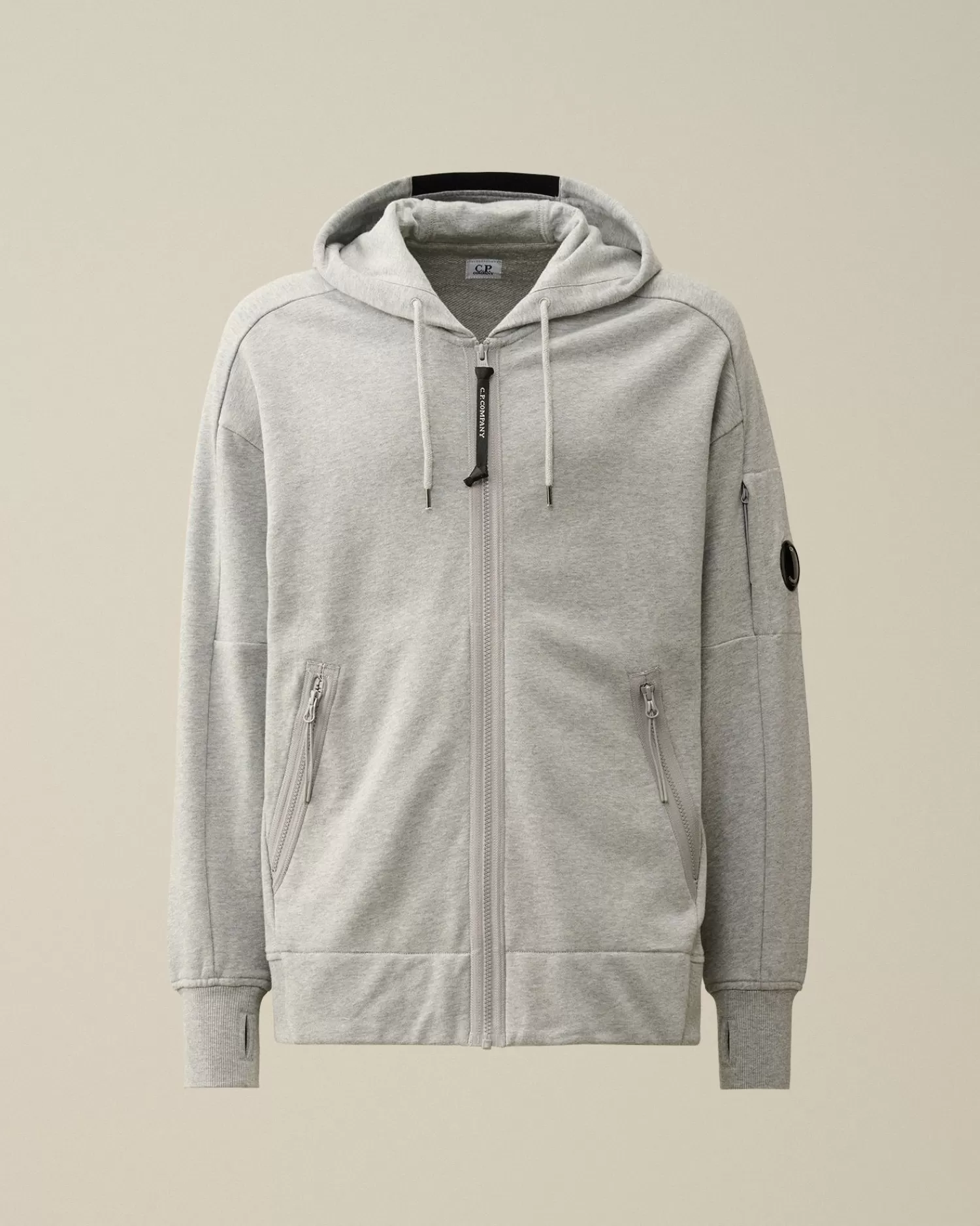 Store C.P. Company Diagonal Haevet Fleece Haettetroje Pistacie Shell-Beige