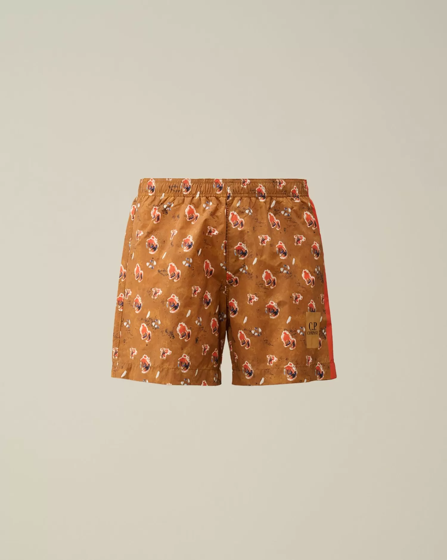 Clearance C.P. Company Flade Svommeshorts Med Svamp I Nylon Wienerbrod Shell-Orange