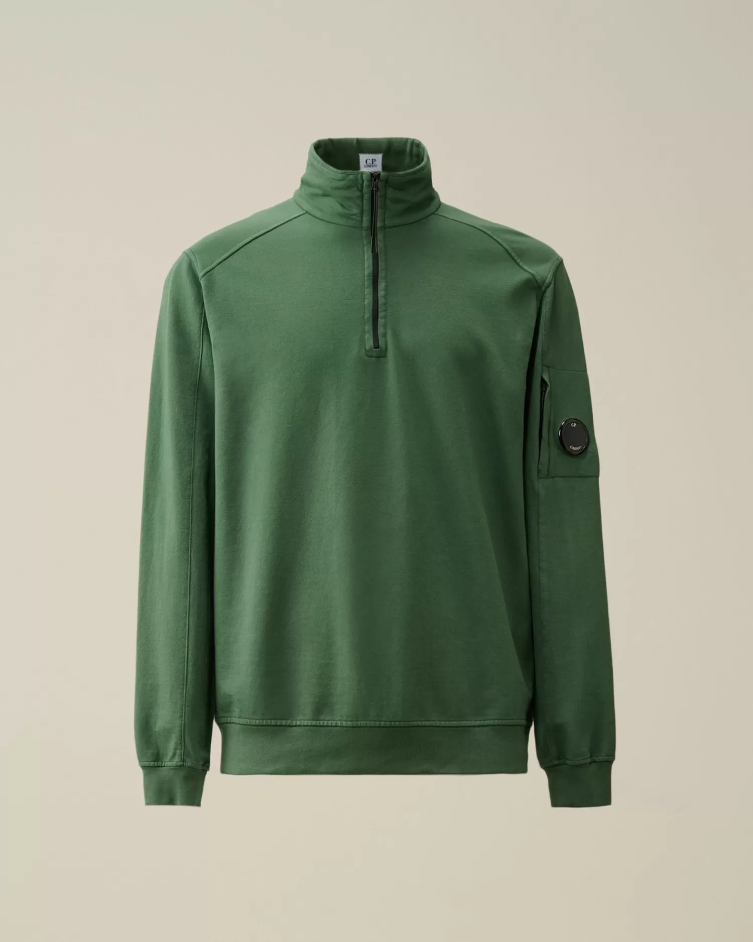 New C.P. Company Haettetroje Med Diagonal Fleece I Bomuld Blaek Bla