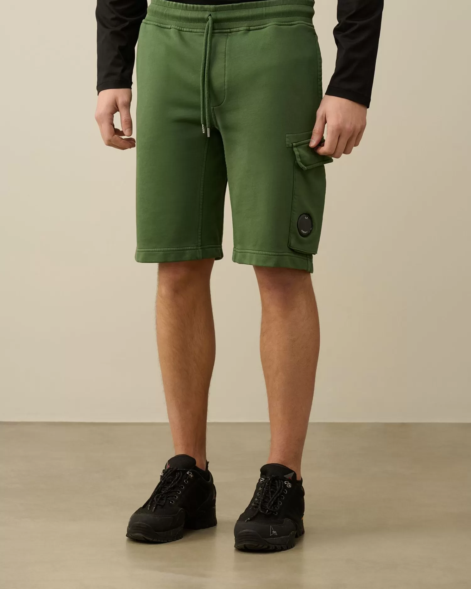 Fashion C.P. Company Light Fleece Utility Shorts Stjernelys Bla