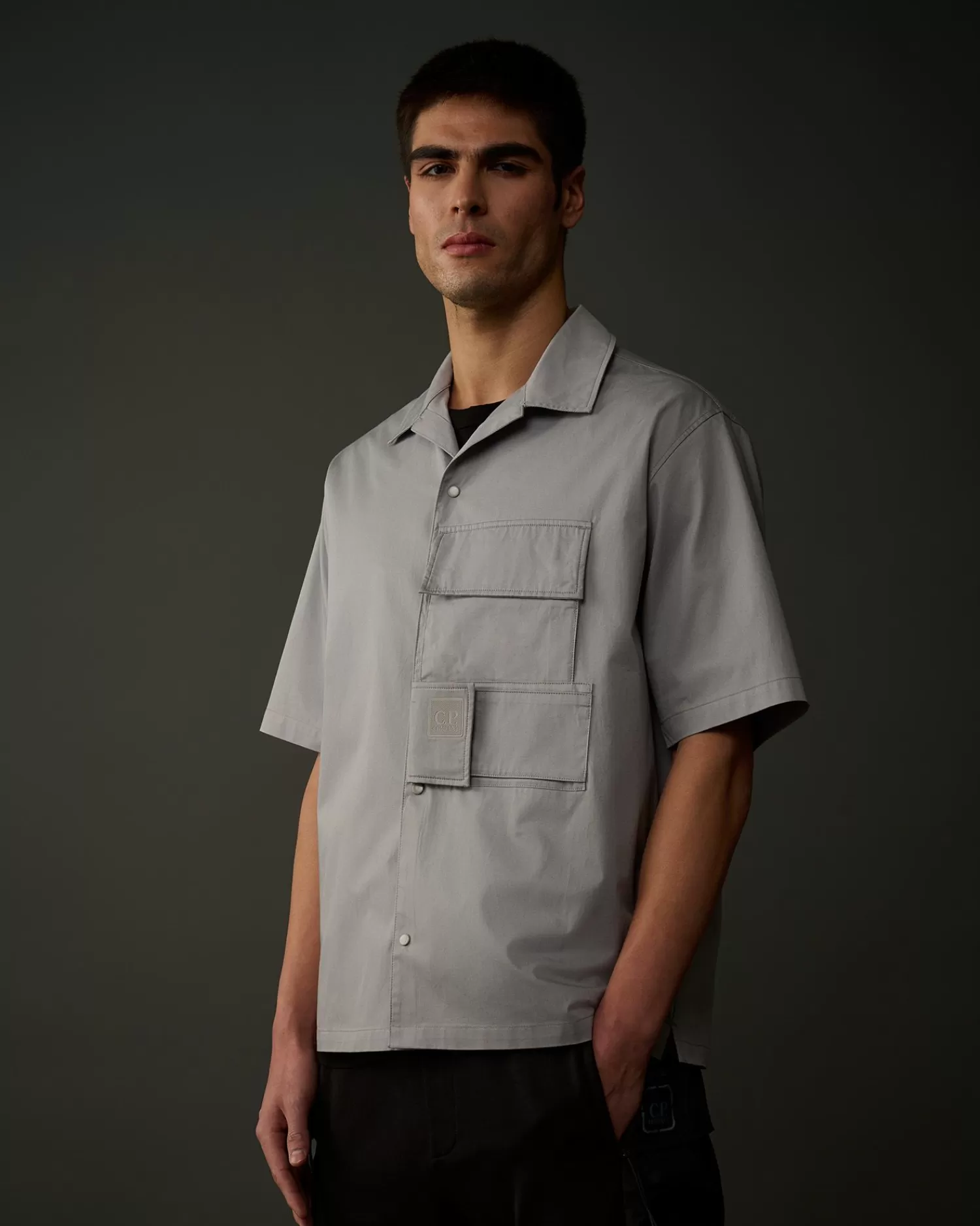 Clearance C.P. Company Metropolis Series Gabardine Skjorte Sort