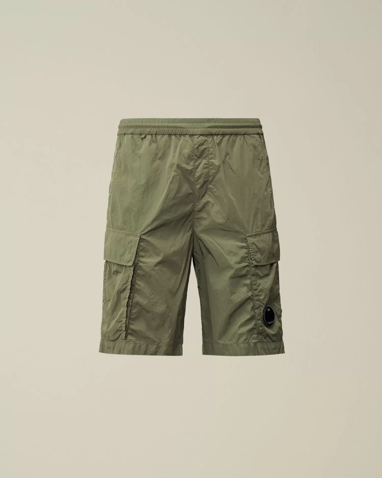 Fashion C.P. Company Stretch Satin Cargo Shorts Stovregn Gra