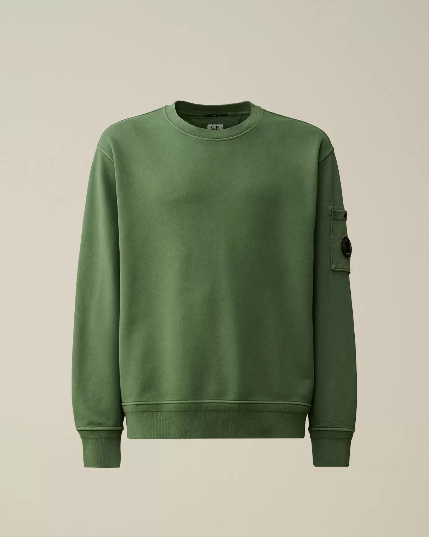 Sale C.P. Company Sweatshirt Med Diagonal Fleece I Bomuld Hvid Paere