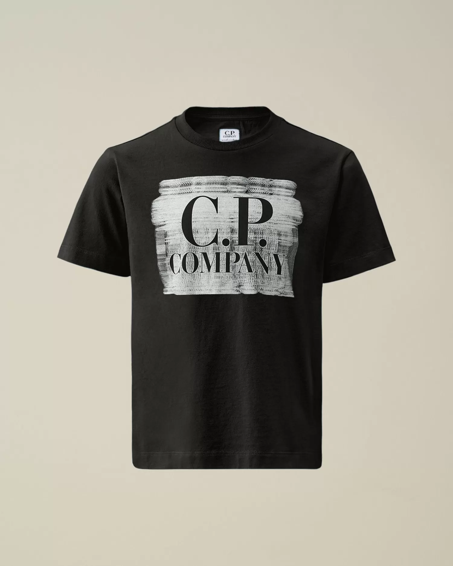 Shop C.P. Company U16 Bomuldstroje 30/1 Oversized Grafisk T-Shirt Gaze Hvid