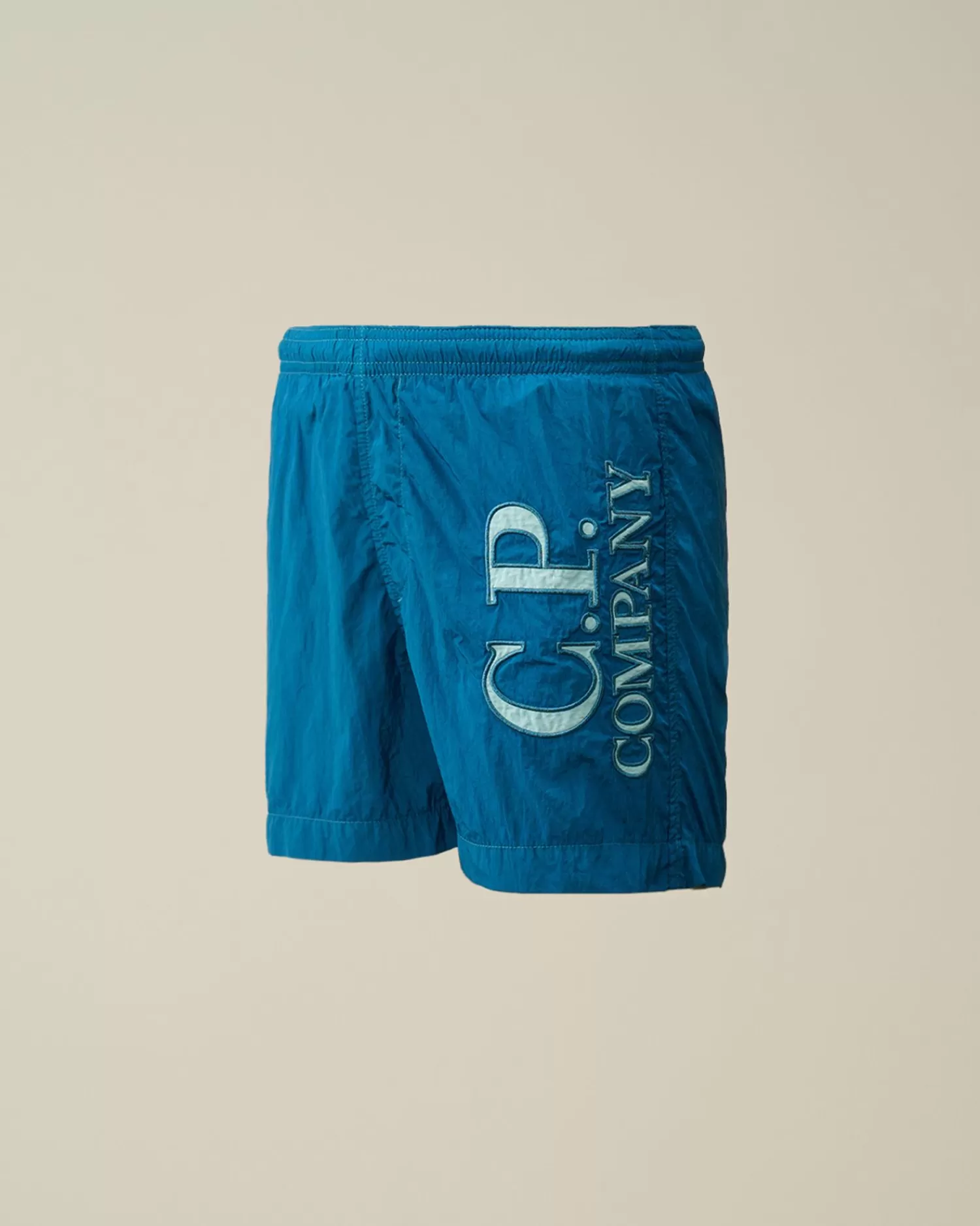 Hot C.P. Company U16 Chrome-R Logo Print Svommeshorts Blaek Bla